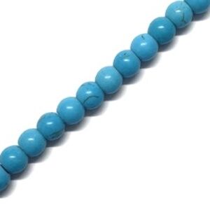 As Low As $2 Synthetic Blue Turquoise Round Beads 5mm (30)
